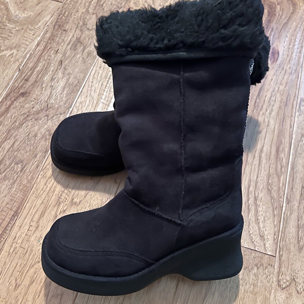 RARE Vintage L.e.i 90s Y2K Chunky Tall Black Boots